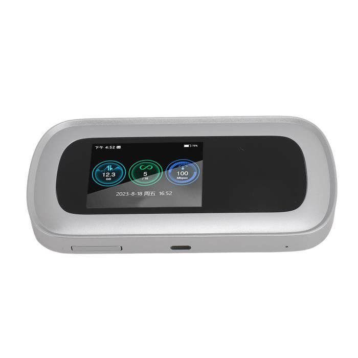 Vvikizy Routeur Mobile WiFi 5G WiFi Mobile Hotspot Power Bank Écran couleur 25 pouces Octa Core CPU WiFi6 5G 4G informatique pack