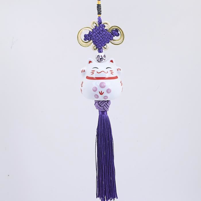 CGEAMDY Ornement Suspendu Voiture Cristal Violet - Décoration Porte-Bonheur Rétroviseur