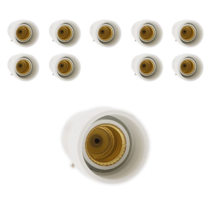 Lot de 2 adaptateurs convertisseur e14 a e27 douille lampe ampoule led culot 12v 24v 48v 220v Lot de 2 adaptateurs convertisseur e14 a e27 douille lampe ampoule led culot 12v 24v 48v 220v