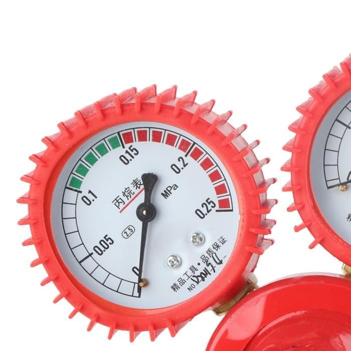 Régulateur De Pression Gaz Propane 37 Mbar - Avec Manomètre Et Valve De Sécurité, Pour Barbecue Et Brûleur - 3