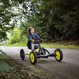 Kart à pédales BERG Buddy Cross - Jaune - Pour enfants de 3 à 8 ans - Siège réglable - Système BFR - Pneus à air-1