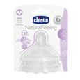 CHICCO 2 Tétines Natural Feeling Flux Rapide 6m+-1