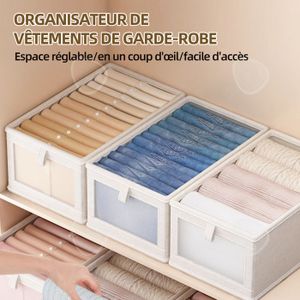 6 Organisateurs De Tiroirs Pliables En Tissu Beige - Pour Sous-vêtements, Chaussettes, Lingerie - Range-vêtements Modulable