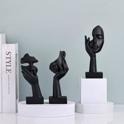 Mini-sculptures abstraites, figures de penseurs, visage moderne, petite statue pour accents, décoration, chambre féminine, étagère flottante, bibliothèque, table de télévision, table basse