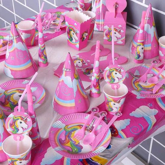 Kit Anniversaire 62 Pièces Hun-ters - Assiettes, Gobelets, Serviettes, Nappe, Bannière Pour 10 Personnes - Thème Animation