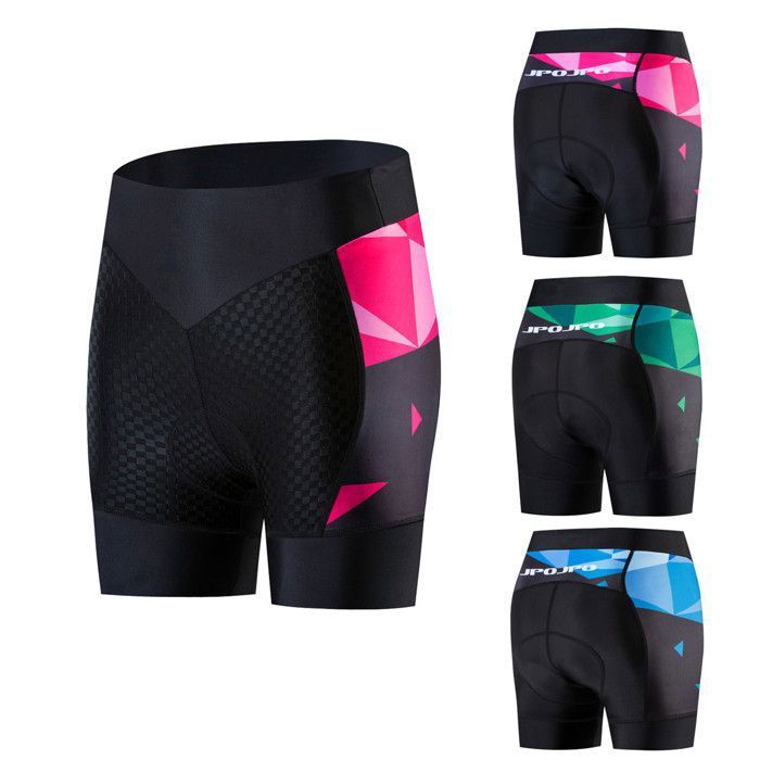 Bikewa Short de cyclisme rembourré 4D pour femme - Pour cyclisme, équitation, vélo de route, vélo de course - Poches zippées pour femme, Noir/blanc, T-Petit