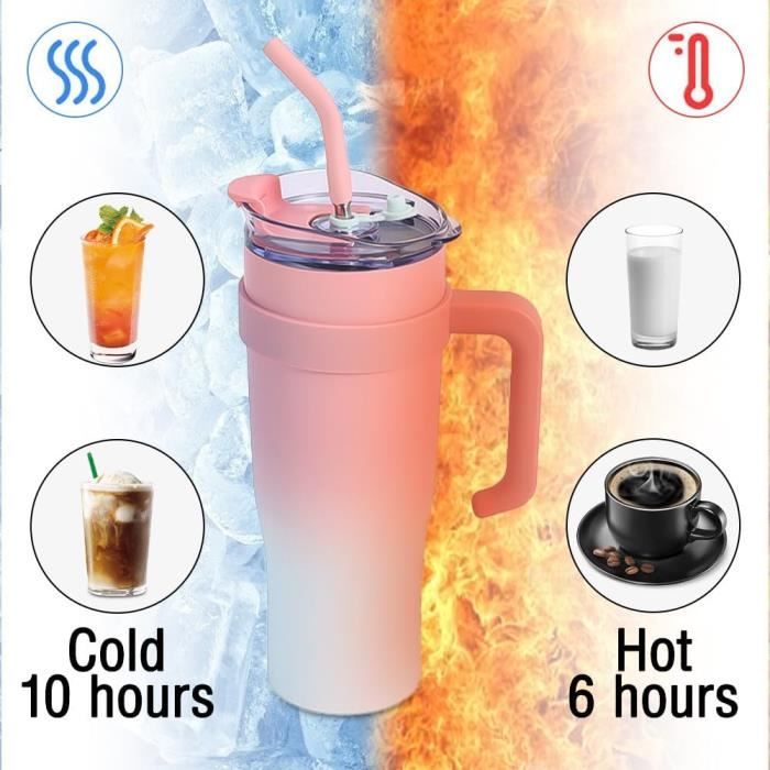 Mug Isotherme, Thermos Café, 1200ml Tasse Isotherme avec Poignée Travel Mug  sans BPA, Double Isolée Tasse Isotherme pour Cafe - Cdiscount Sport