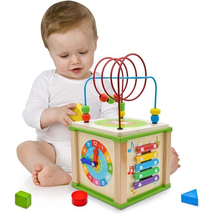 Jouet bébé xylophone 1 an jouet bébé 4 en 1 jeu en bois cube d