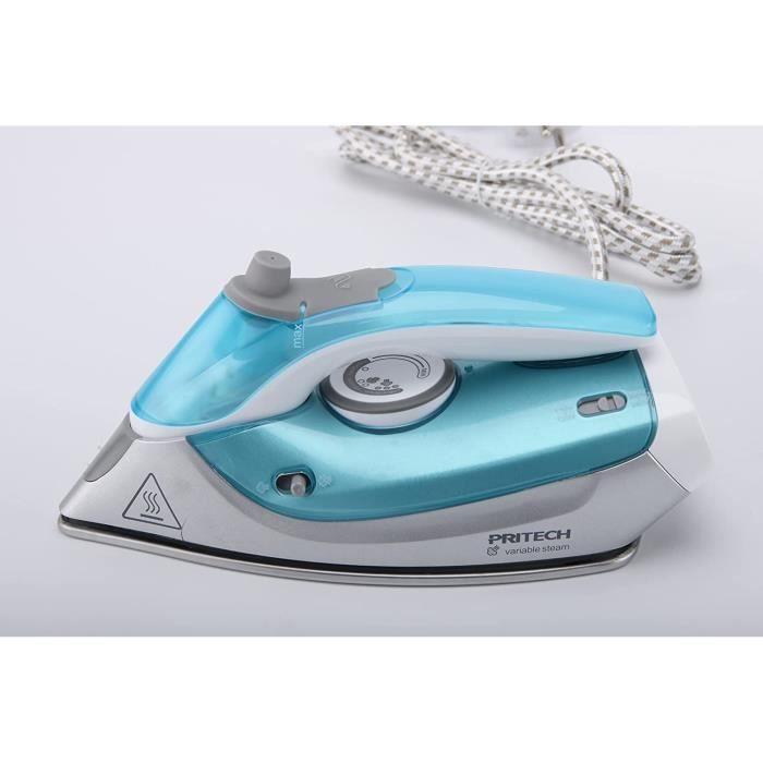 BLACK+DECKER Fer à repasser à vapeur Advantage, Fer à vêtements en acier inoxydable antiadhésif, Blanc/Bleu, IR1070SC