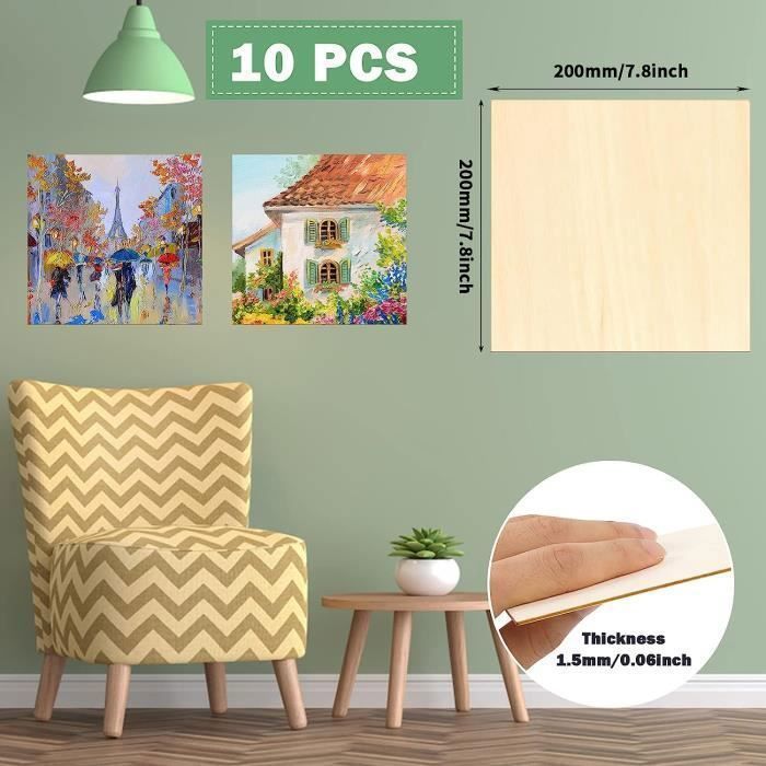 10 Feuilles Bois Balsa 20x10cm 1.5mm - Planches Pour Modélisme Et Bricolage