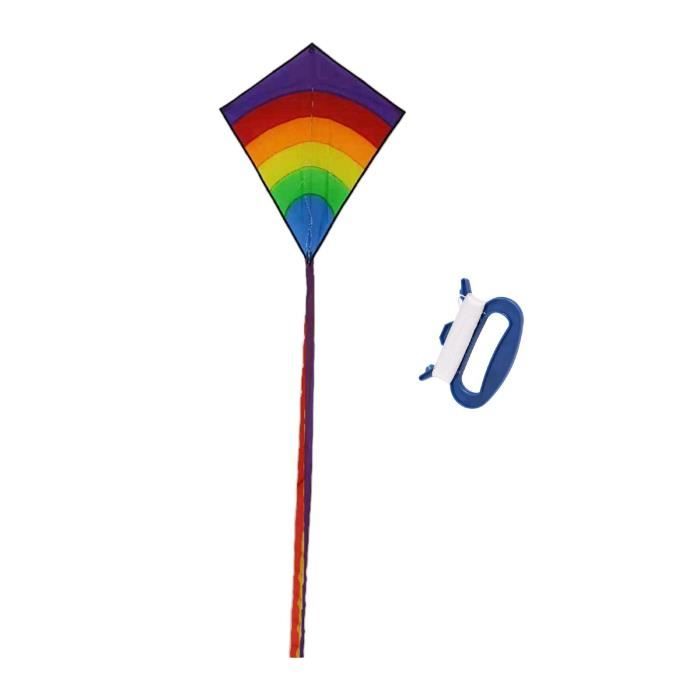 Cerf-volant HQ Rookie Arc-en-Ciel – 2 Lignes – Débutant – Sport De Plein Air Enfant 8-11 Ans