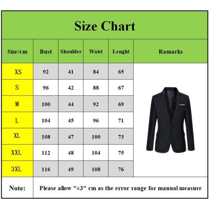 Blazer Homme Nemopter Slim Fit - Coton 100%, Un Bouton, Élégant