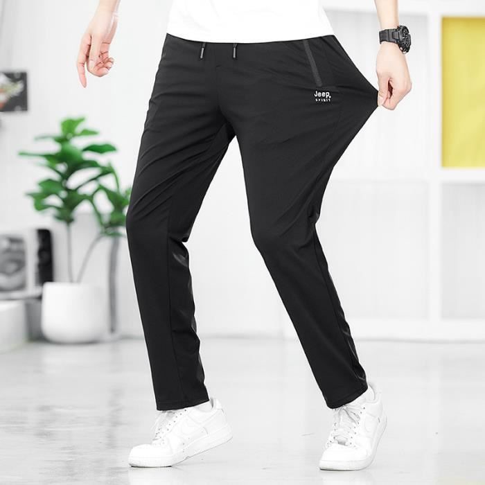 Pantalon Homme Sport Coupe droite Taille standard Elastiquée