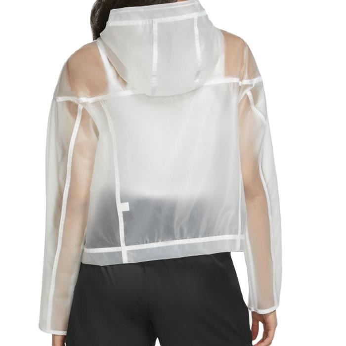 Veste Blanche Femme Nike Transparente Blanc Cdiscount Pr t Porter