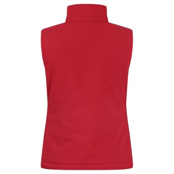 Veste sans manche top rouge femme
