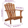 Chaise de jardin Adirondack en bois d'acacia massif - VidaXL - Structure ergonomique pour un confort optimal-2