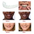  Silicone Sourire Bas Bas Faux Dents Placages Dents Couvre-dents Parfait pour Homme Et Femme Amovible Naturel-2
