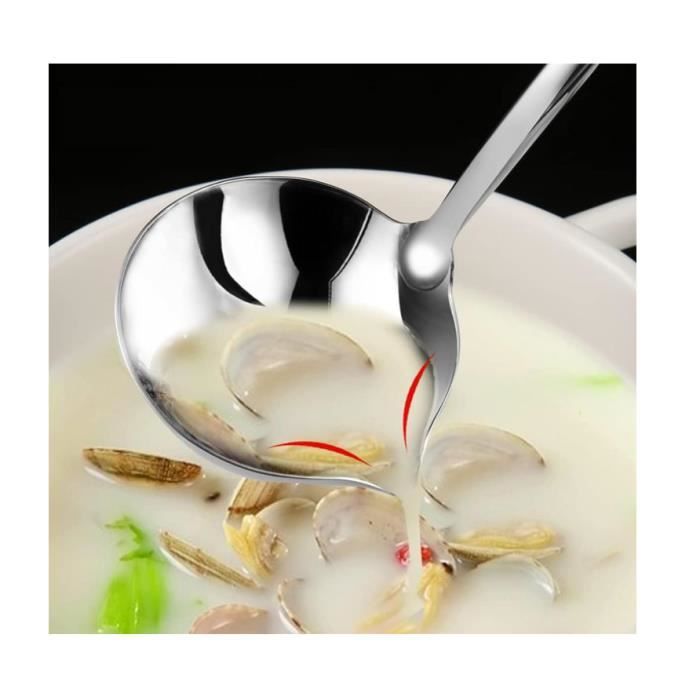 2 Pièces Cuillères à Sauce Acier Inoxydable Avec Bec Verseur - Louches Cuisine Grande Et Petite