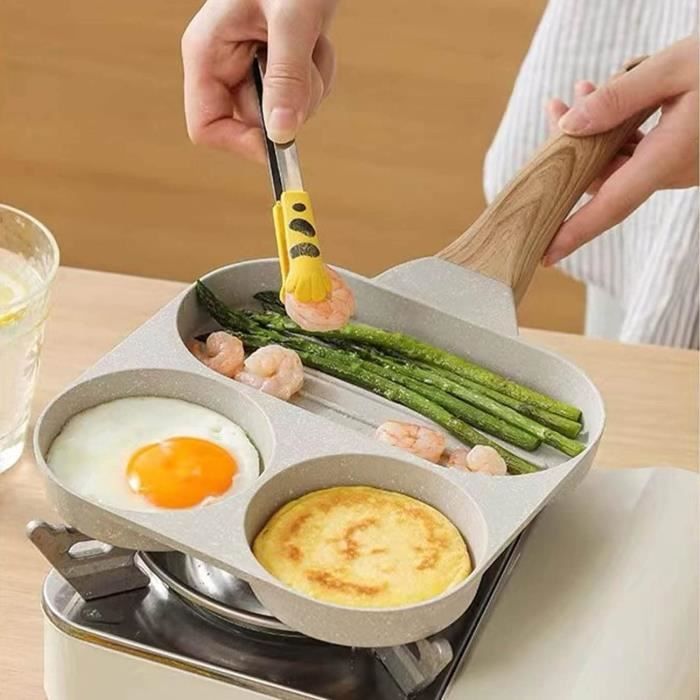 Poêle à Omelette 4 Trous, Poele 4 trous Induction Poêles à Frire  Antiadhésives en Aluminium pour Petit-déjeuner Sain pour - Cdiscount Maison