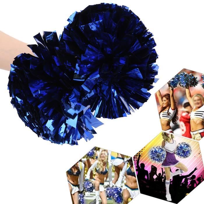 Sonew Pompons de pom-pom girl Pompom de Cheerleading Boule de Fleur de  Pom-Pom Girl Accessoire de Danse Aérobie pour Sport(Bleu ) - Cdiscount Sport