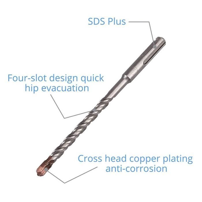 Mèche de marteau perforateur, SDS-Plus, MX4, 4ct, 1 x 16 x 18