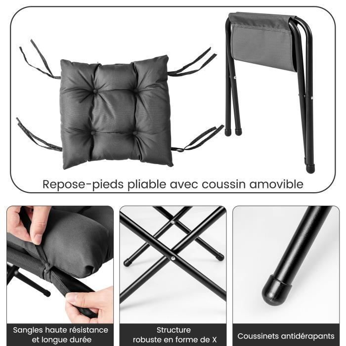 COSTWAY Fauteuil à Bascule de Porche avec Table Pliable, Ensemble de 2 COSTWAY Fauteuil à Bascule de Porche avec Table Pliable, Ensemble de 2