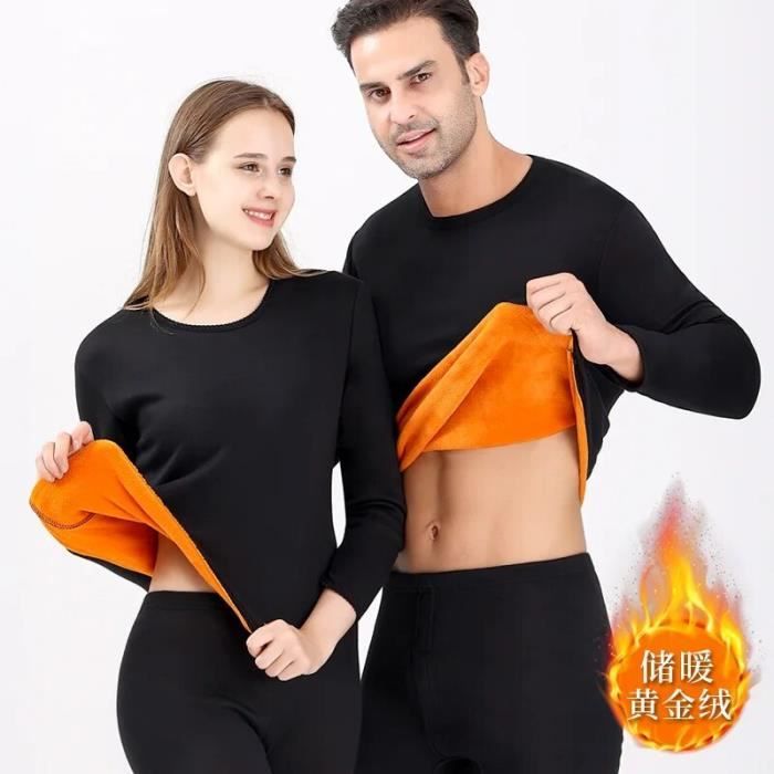 Ensemble de sous-vêtements thermiques pour hommes et femmes