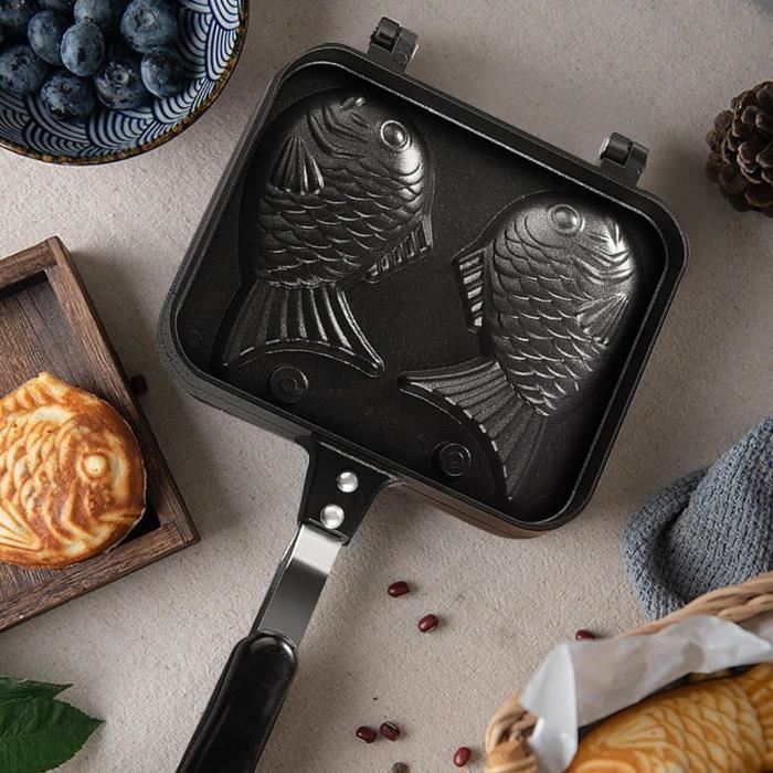 Gaufrier Professionnel Taiyaki 6 Poissons, Antiadhésif, 220V, Pour Crème Glacée