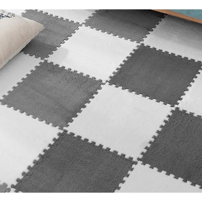 Tapis Pelucheux Puzzle Crawling Mats, Tapis De Jeu En Mousse Pelucheuse