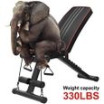 Banc de Musculation Pliable Multifonction Sit-up Fitness Musculation Bras Gym Domicile Bureau-3