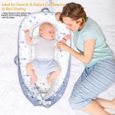 Reducteur de lit bebe,Baby Nest cocoon pour nouveau-né nourrisson coussin pour bébé couffin de voyage portable (Étoiles bleu )-3