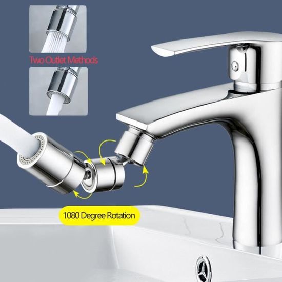 Set accessoires,robinet universel rotatif à 1440 °,buse étendue,filtre  anti-éclaboussures,robinet en laiton ABS- 1 pcs[D7530] - Cdiscount Maison