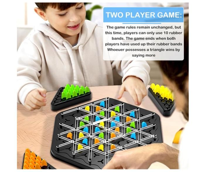 Jeu Triggle – Jeu De Stratégie Triangulaire élastique – Pour Famille, Enfants Et Adultes, Soirées Jeux