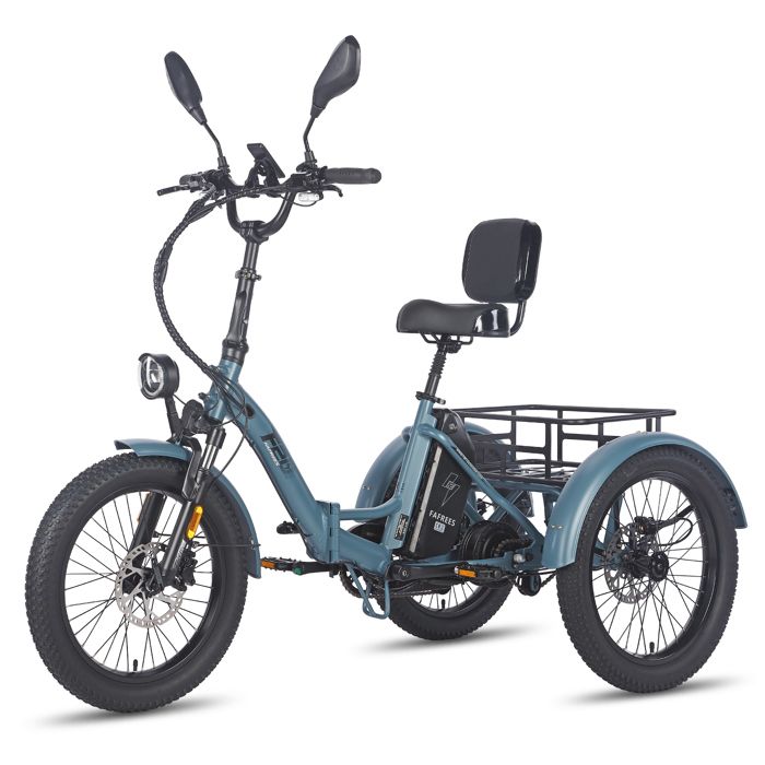 Fetcoi Tricycle simple noir de 50,8 cm pour adultes, 3 roues avec siège enfant pliable + vélo de courses, confortable et pratique, cadeau intime