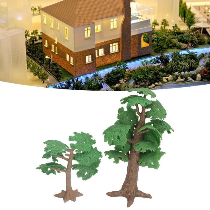 20 Arbres Miniatures Verts 1:100 - 3,5 Cm, Plastique, Pour Dioramas, Modélisme, Décoration - 4