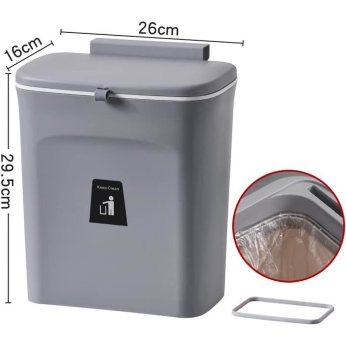 Poubelle à compost pour cuisine – Poubelle de comptoir ou sous l'évier, petite  poubelle à suspendre