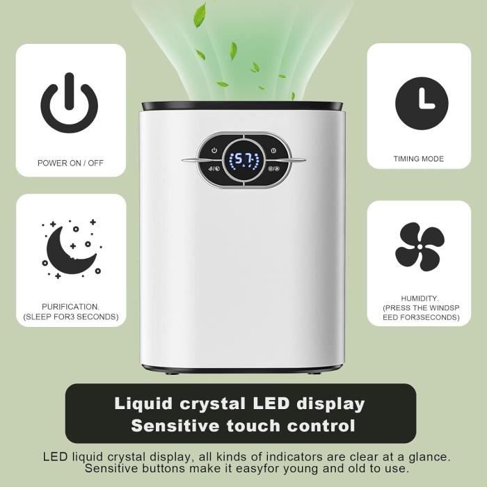 Déshumidificateur pour 12L - jour 3 en 1 purificateur d'air, séchage du  linge, affichage LED, réservoir d'eau 1,5 L - Cdiscount Bricolage