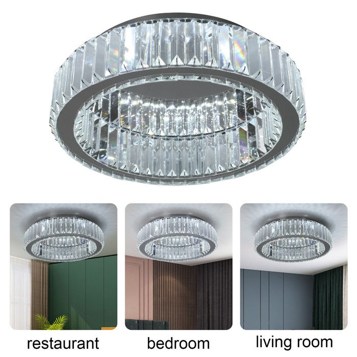 OTREN Plafonnier Led RGB avec Haut-parleur Bluetooth, Lustre Led avec
