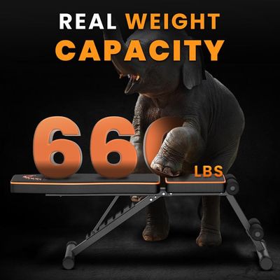Banc De Musculation Réglable 7 Positions - Inclinable, Pliable, Capacité 180 Kg, Tapis Antidérapant, Idéal Pour Dips Et Développé Couché