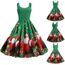 Robe De Soiree Mi Longue Vintage De Noel Pour Femmes Vert Vert Achat Vente Robe Soldes Cdiscount