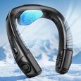 Climatiseur de cou portable, plaque de refroidissement et ventilateur 2 en 1, batterie 6000 mAh, flux d'air réglable à 360°