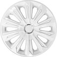 Enjoliveurs de roues - STRONG - Blanc laqué - 14 pouces - Lot de 4-0