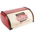 A Boîte à pain Rouge Métal Stockage de Cuisine Récipient #53 HB058-0