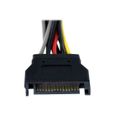 STARTECH Câble d'alimentation en Y SATA de 15 cm - Répartiteur / Splitter 1x SATA vers 2x SATA-0