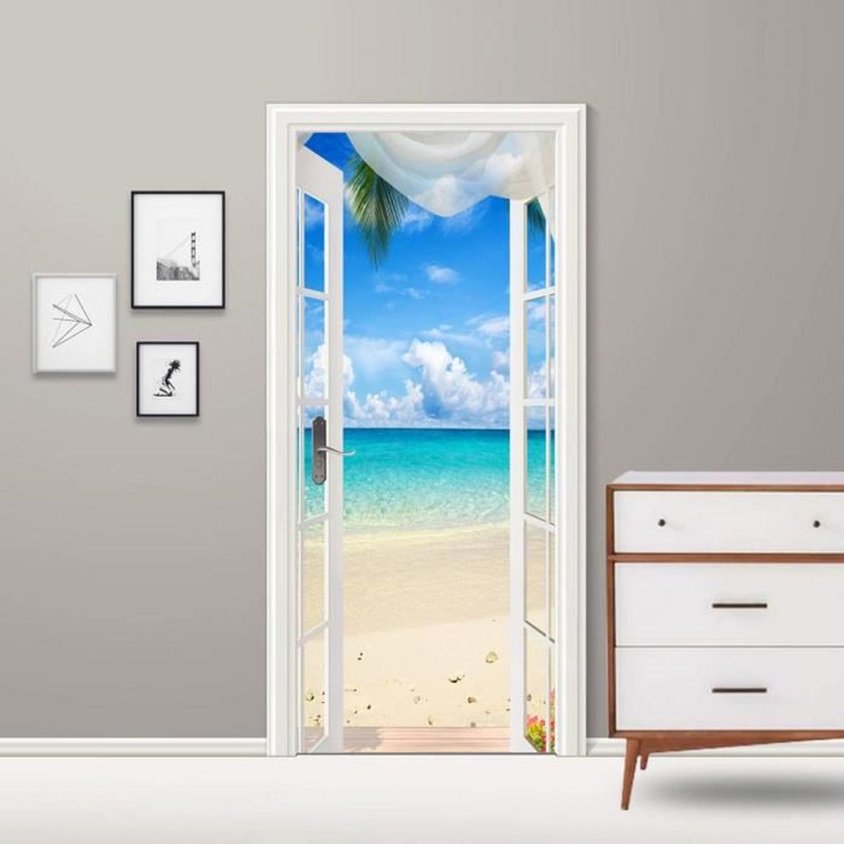 Autocollant Mural Bambou 3D - 3 Tailles (jusqu'à 215 Cm), PVC Amovible Sans Résidu, Pour Portes Et Murs Lisses - 7