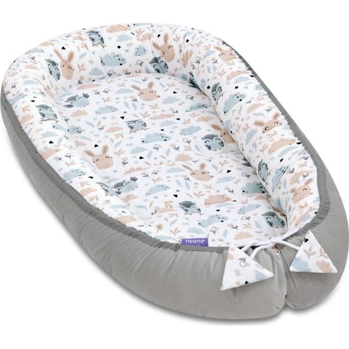 Matelasse Baby Nest Nid Pour Nouveau Ne Nourrisson Jukki Reducteur De Lit Bebe 50x90 Cm Cocon De Sommeil Pour Baby De 0 9 Mois 100 Coton Gris Et Rose Matelasse La Chambre De Bebe Plusbushouten