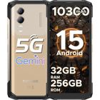 Telephone Portable Incassable 5G DOOGEE Blade 20 Turbo 32Go+256Go 6.6” Smartphone Robuste Android 15 50MP 10300mAh IP68/NFC Or