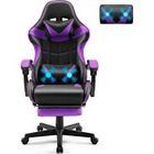 FERGHANA Soontrans Chaise gaming,Fauteuil de Bureau Gamer Ergonomique avec Appui-tête et Oreiller lombaire de massage,Hauteur