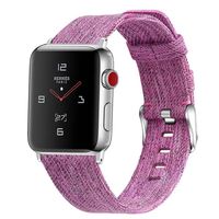 Bracelet de rechange en Canvas Watch Strap Replacement compatible pour Apple Watch IWatch 1/2/3/4  Violet fonce