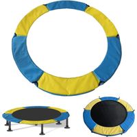 Housse de sécurité pour trampoline Housse à ressort Tapis de trampoline de remplacement Jaune et bleu Couleurs mélangées 1.5m